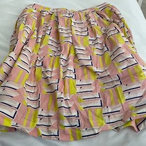 JCrew; size 6, multi colored skirt